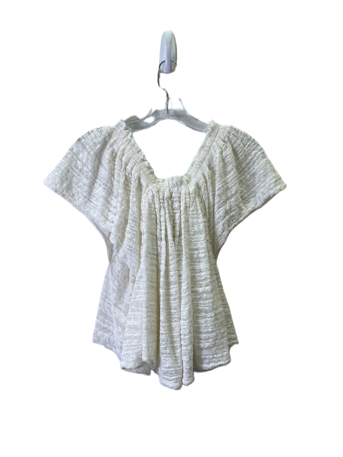 Top Short Sleeve By Free People In Cream, Size: S