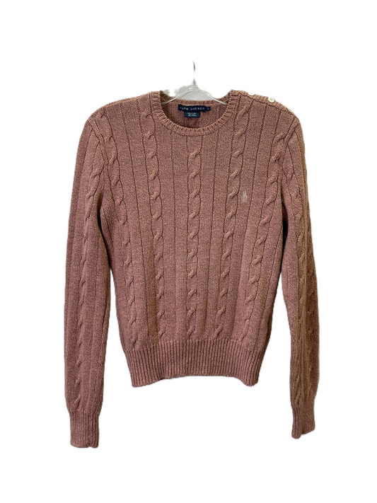 Sweater By Ralph Lauren In Mauve, Size: L