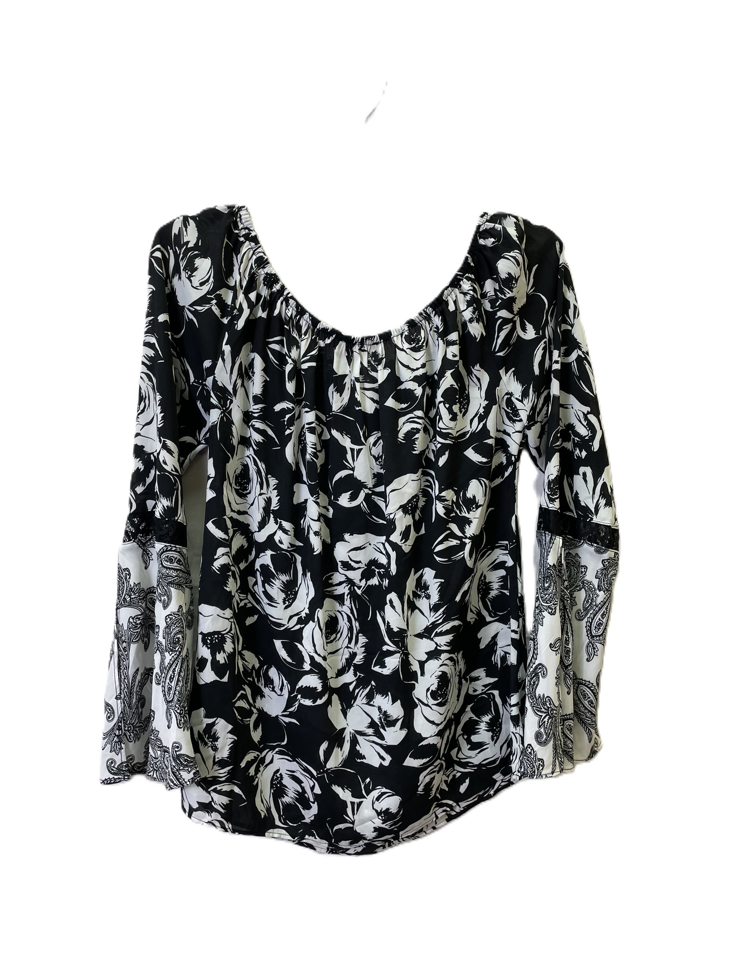 Top Long Sleeve By White House Black Market In Black & White, Size: S