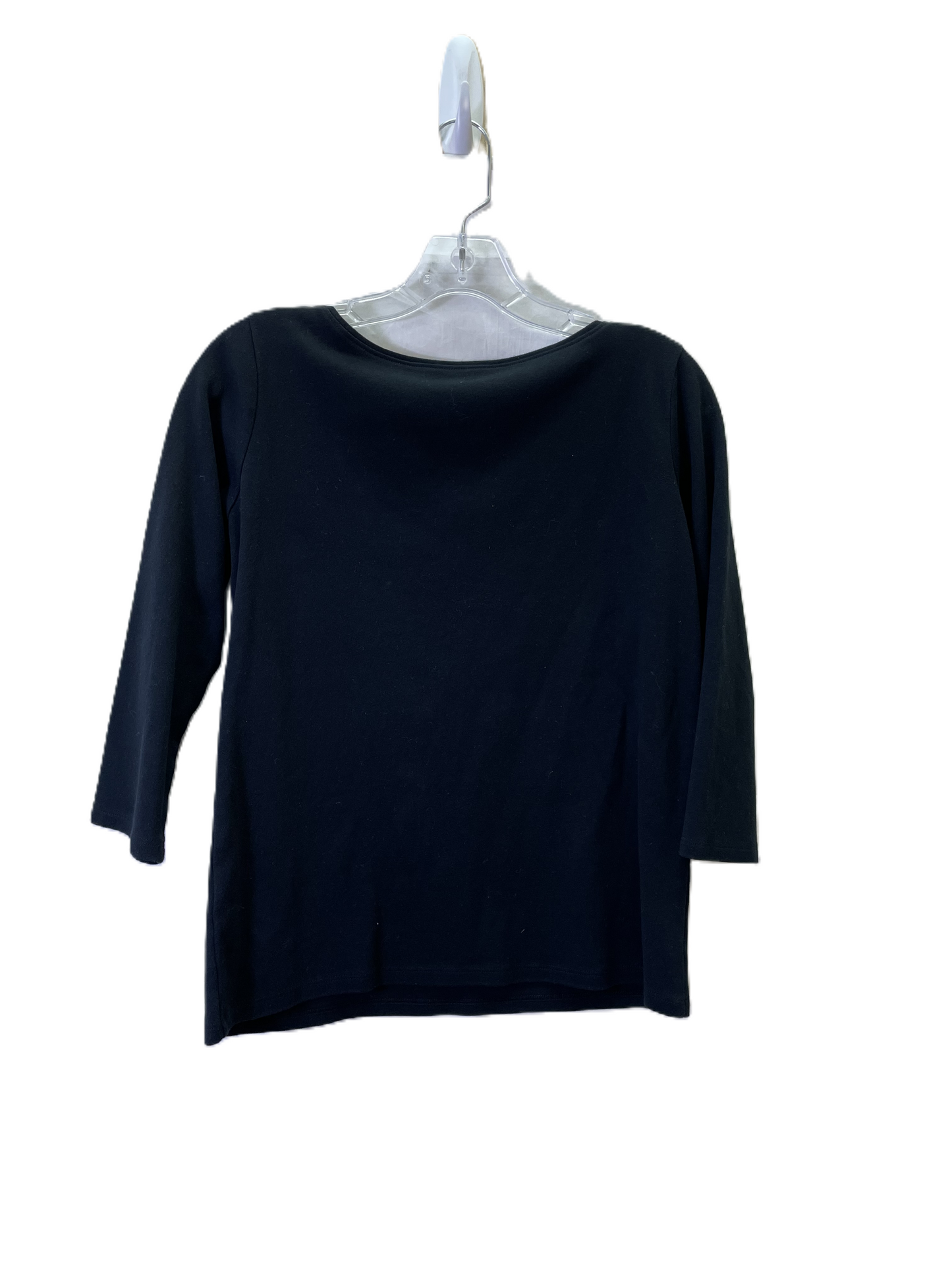 Top 3/4 Sleeve Basic By Eileen Fisher In Black, Size: S