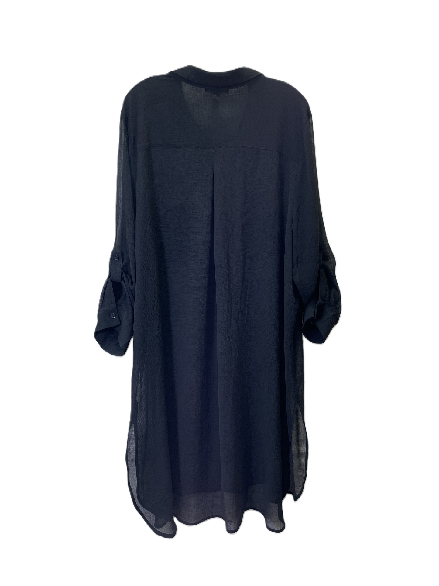 Tunic Long Sleeve By Jessica London In Black, Size: 3x