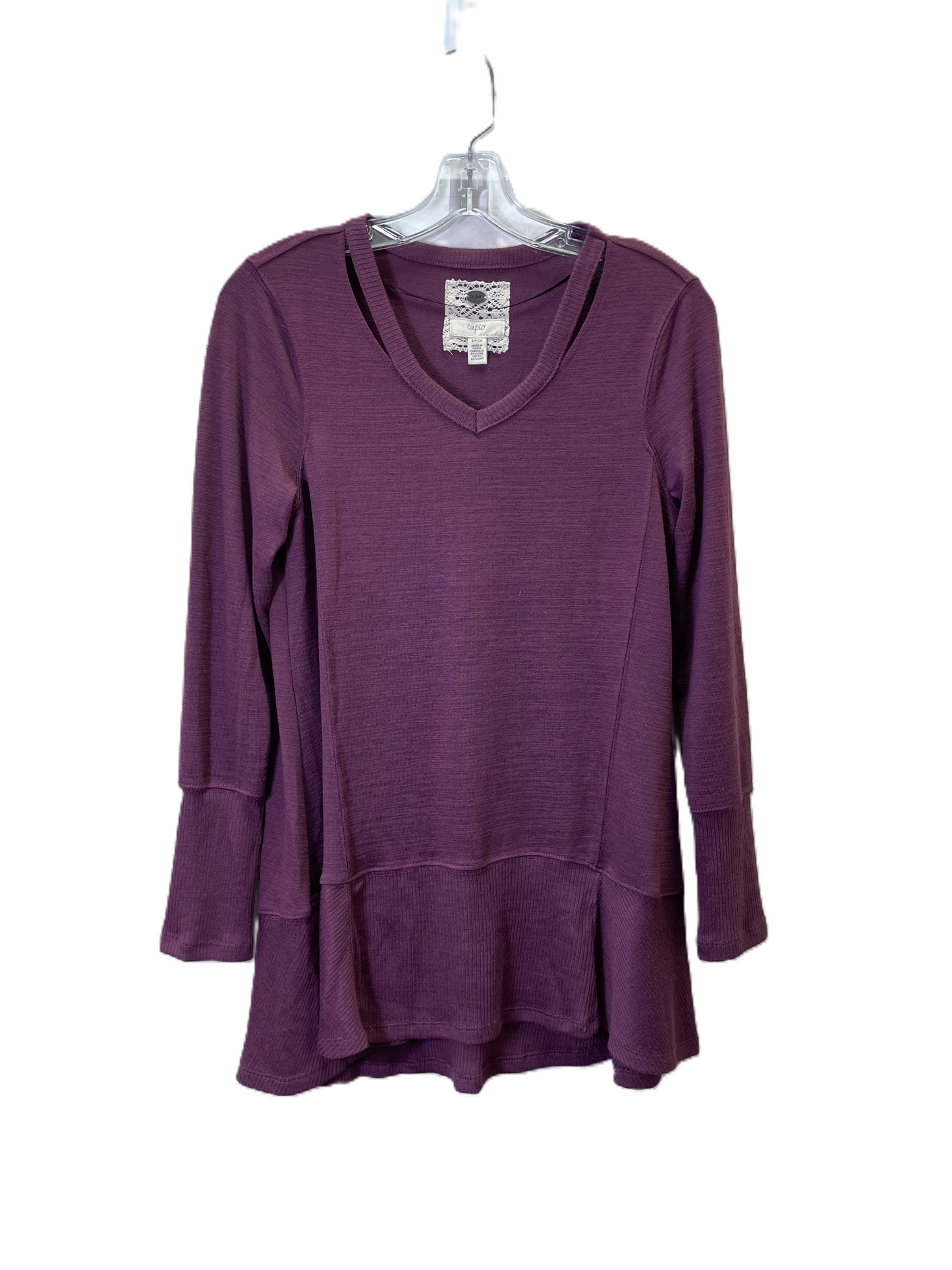 Top Long Sleeve By Cupio In Purple, Size: Sp