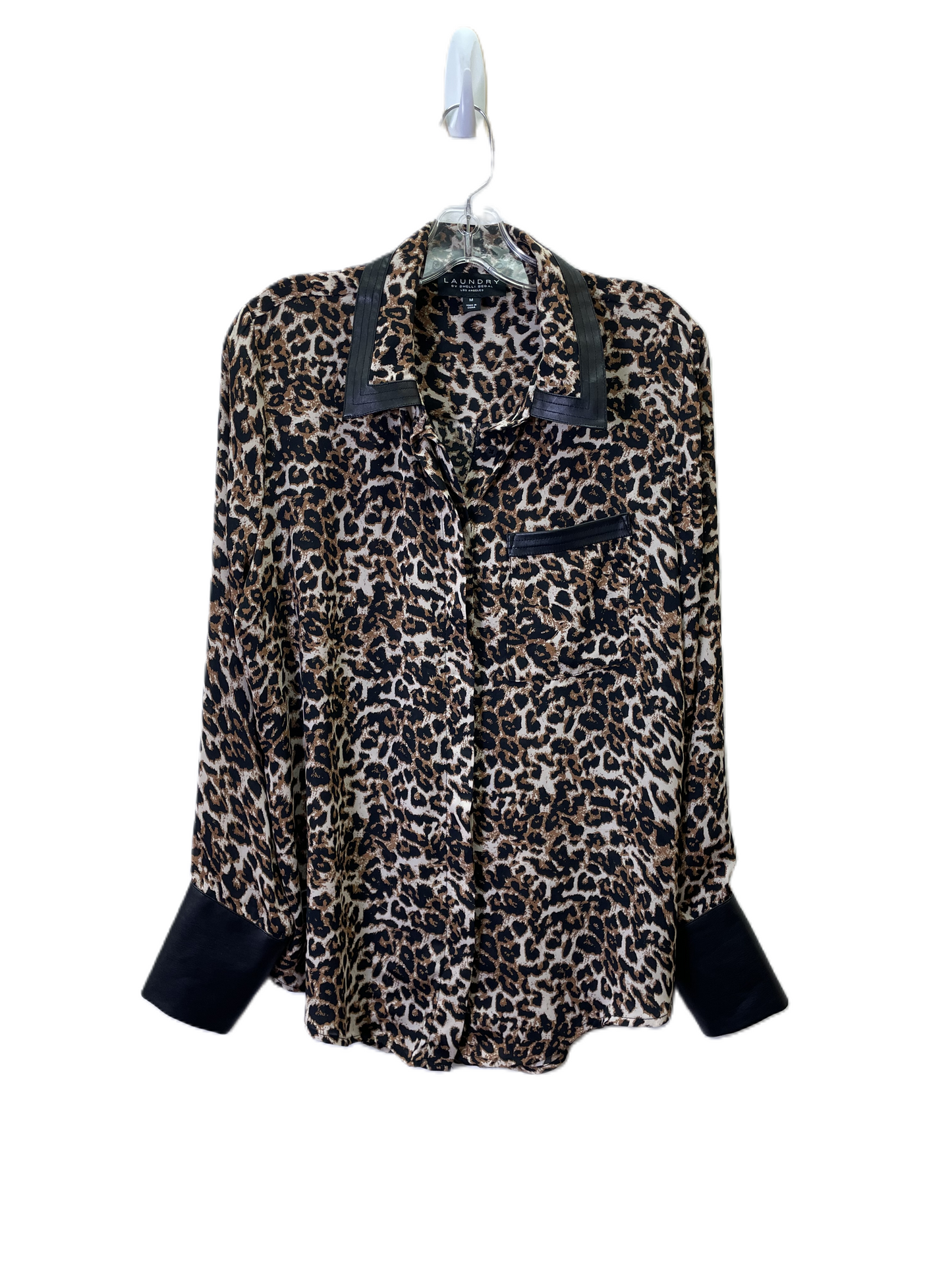 Top Long Sleeve By Laundry In Animal Print, Size: M