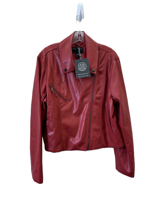 Jacket Moto By Bernardo In Red, Size: 1x