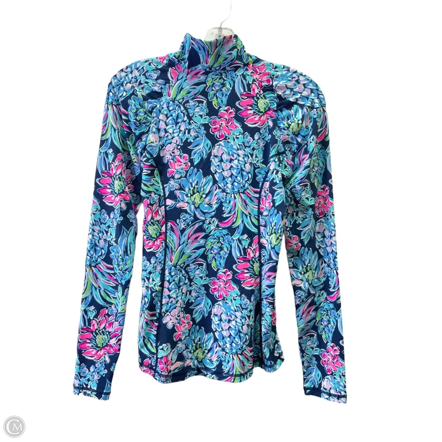 Top Long Sleeve Designer By Lilly Pulitzer In Blue, Size: S