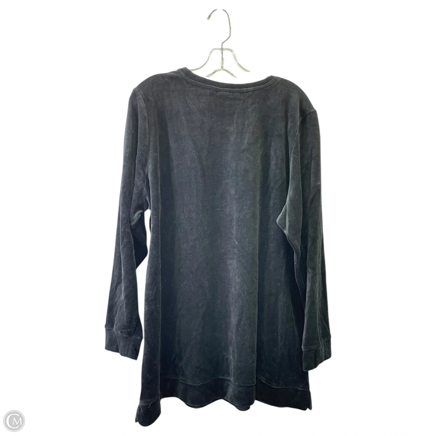 Top Long Sleeve By D&co. In Black, Size: Xl