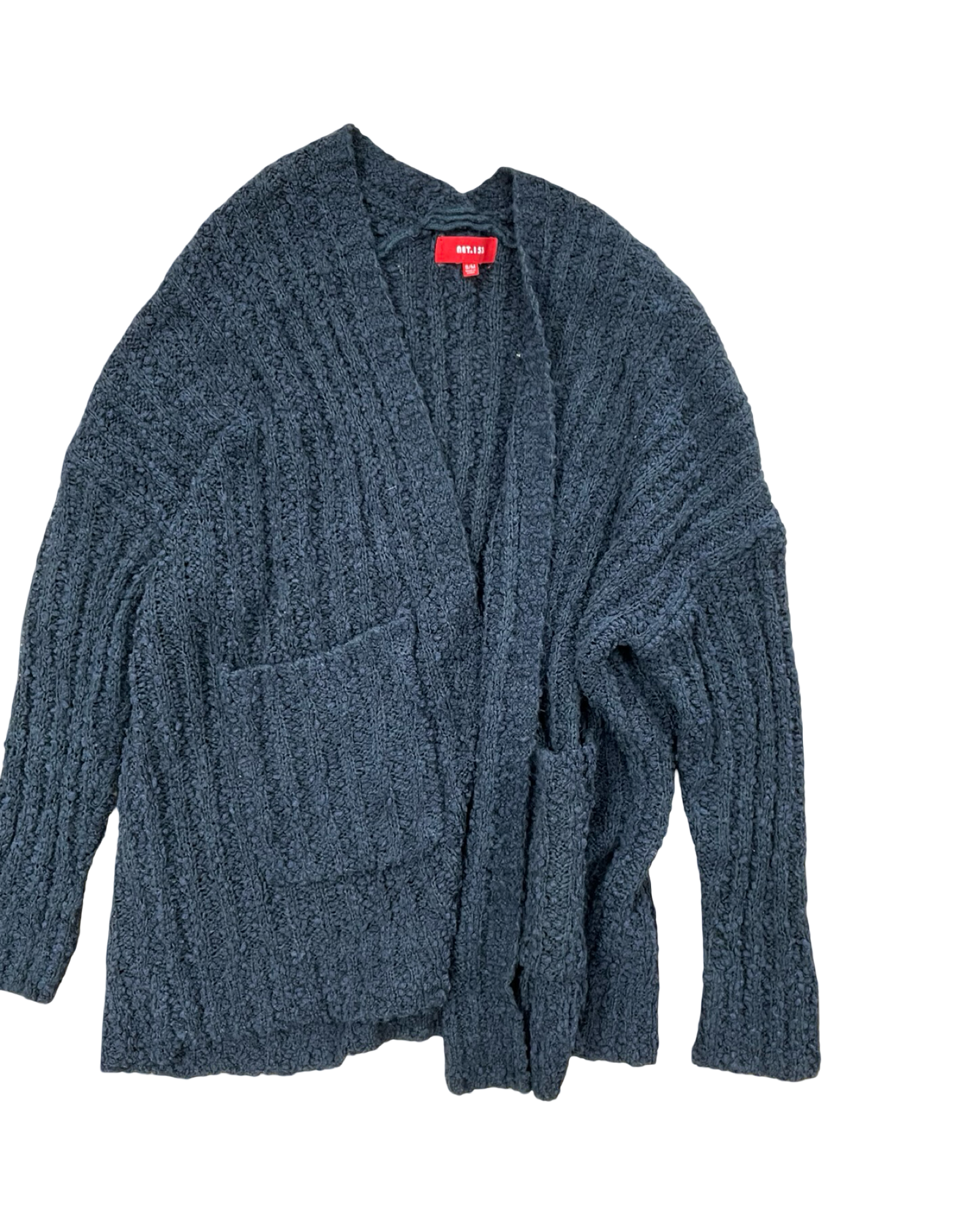 Sweater Cardigan By Clothes Mentor In Navy, Size:M