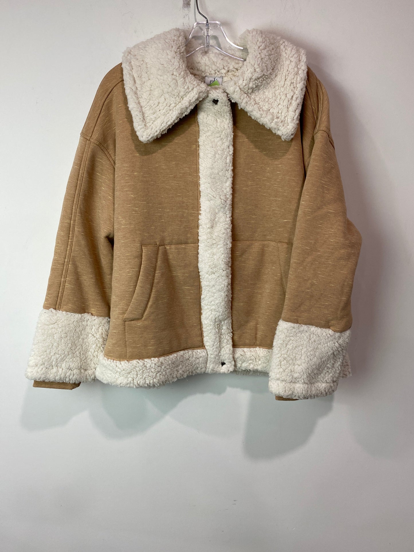 Coat Faux Fur & Sherpa By Cabi  Size: L