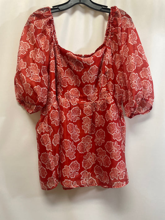 Red Top Short Sleeve Cato, Size Xl