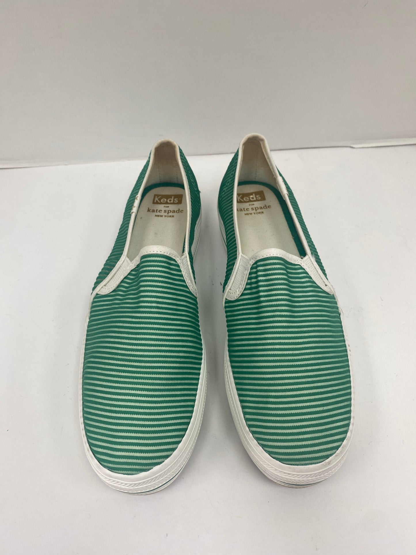 Green Shoes Designer Keds, Size 8