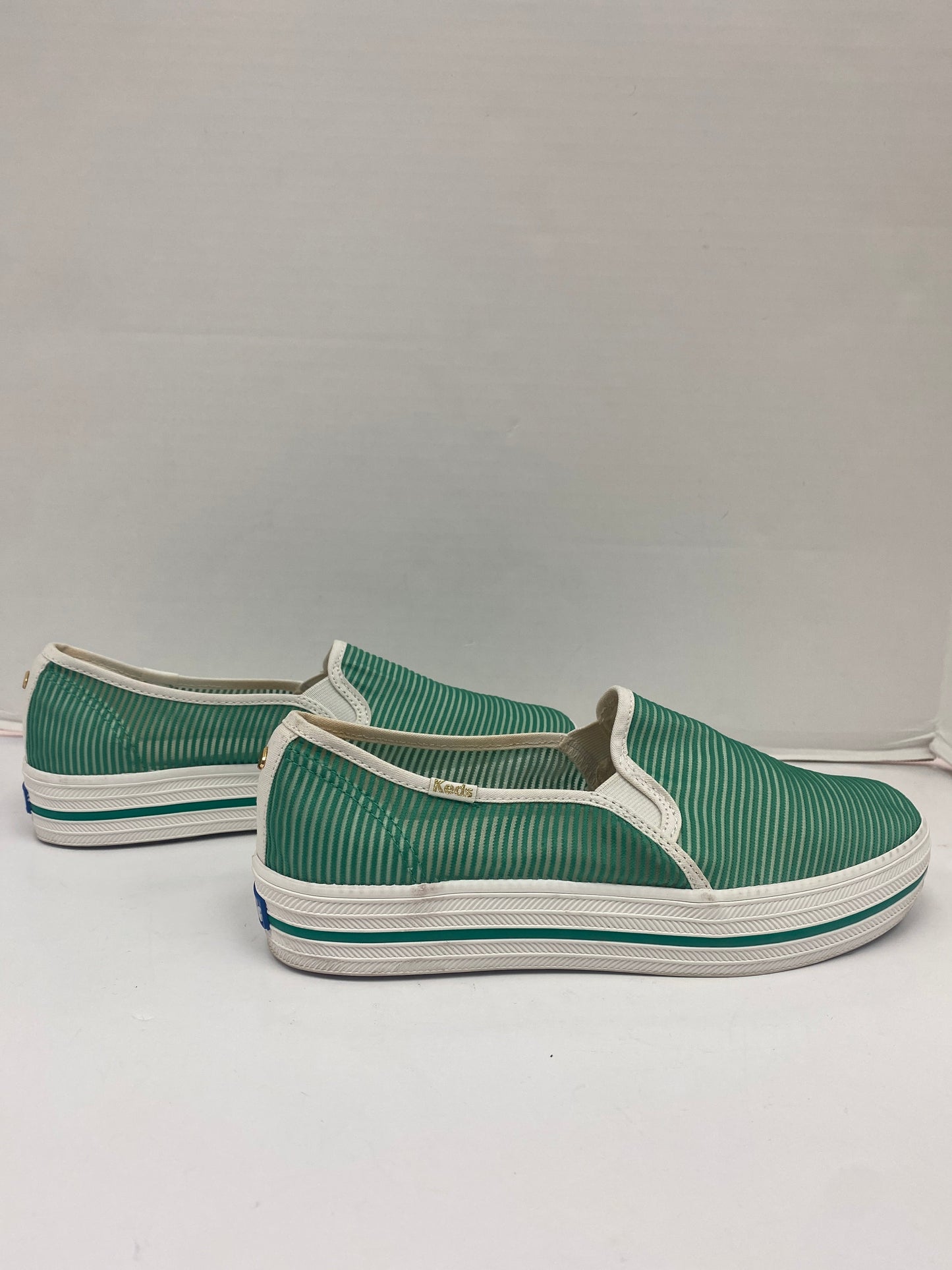 Green Shoes Designer Keds, Size 8