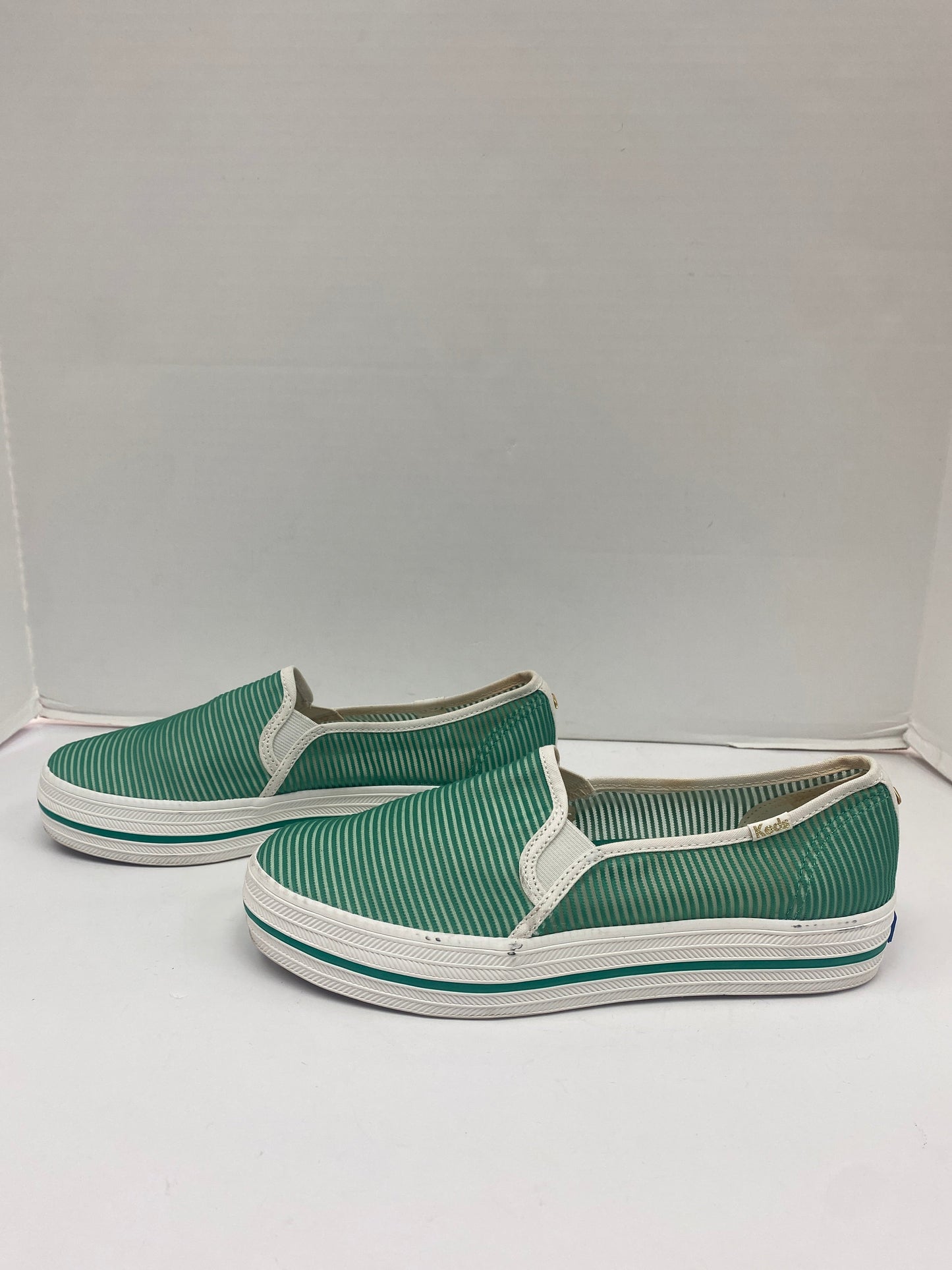 Green Shoes Designer Keds, Size 8