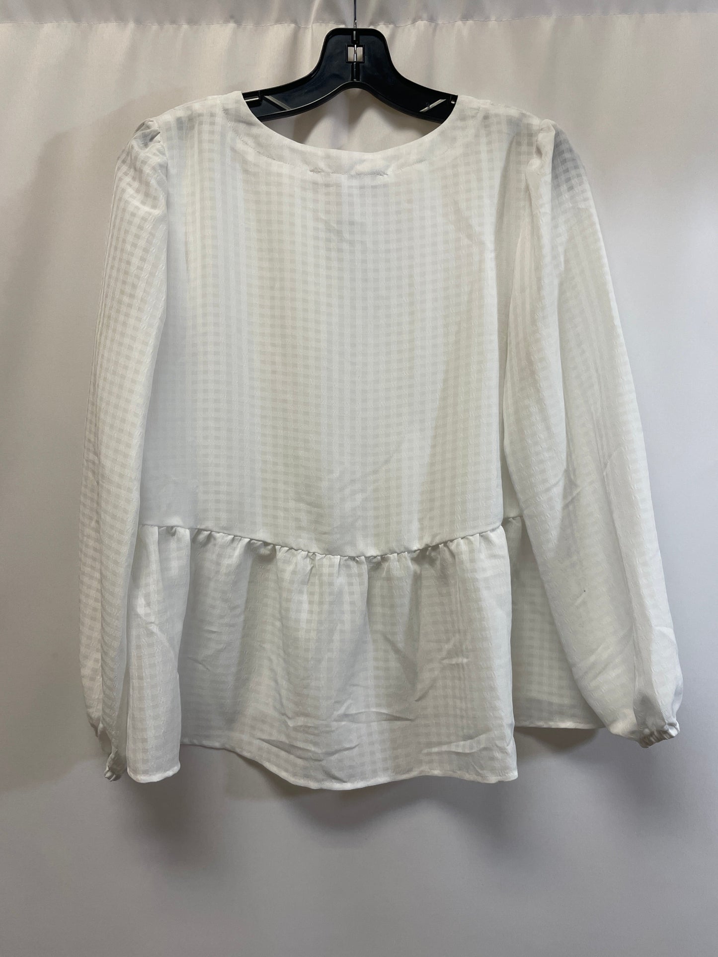 White Top Long Sleeve Loft, Size S