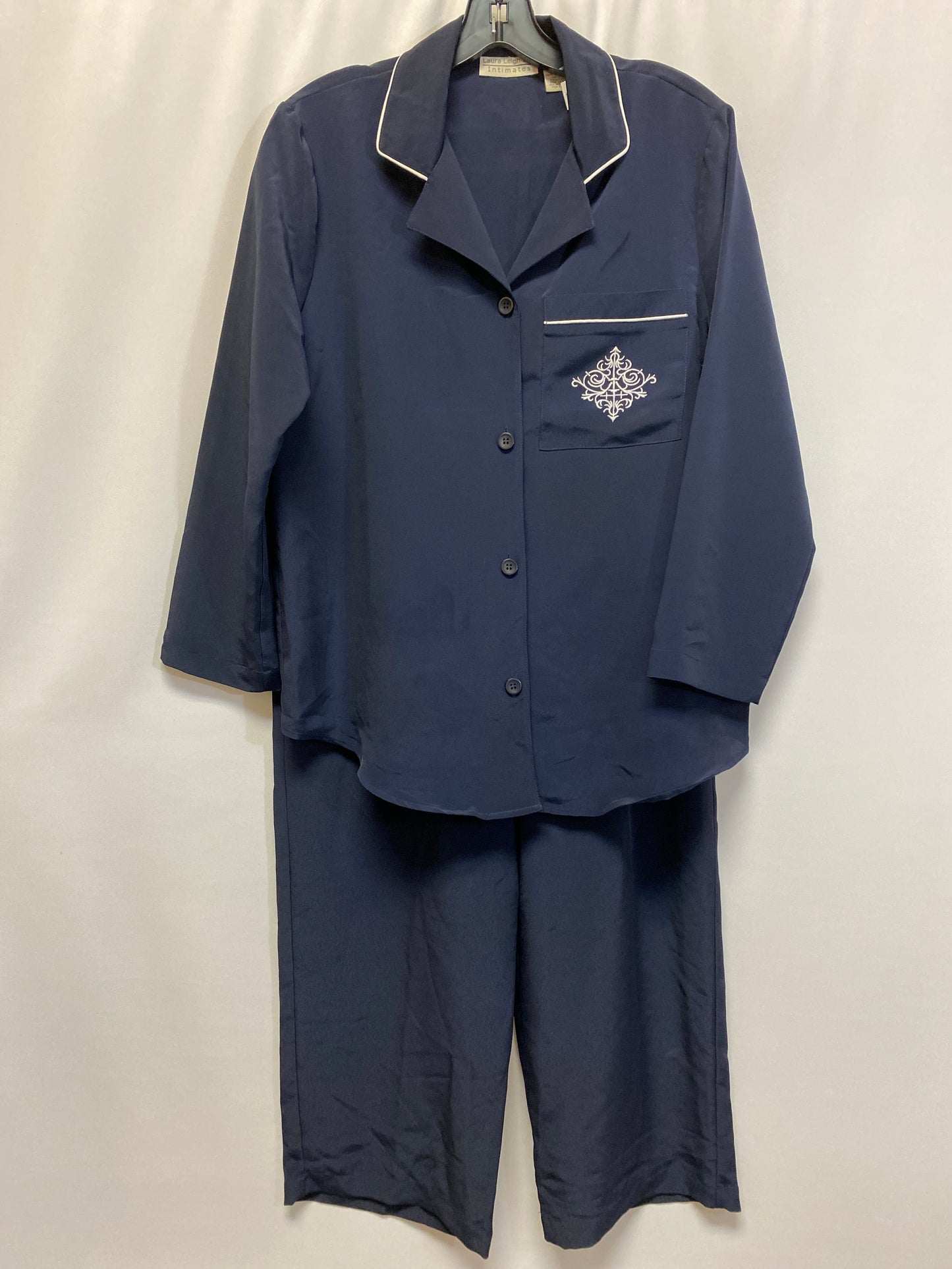 Navy Pajamas 2pc Laura Leigh Ltd, Size M