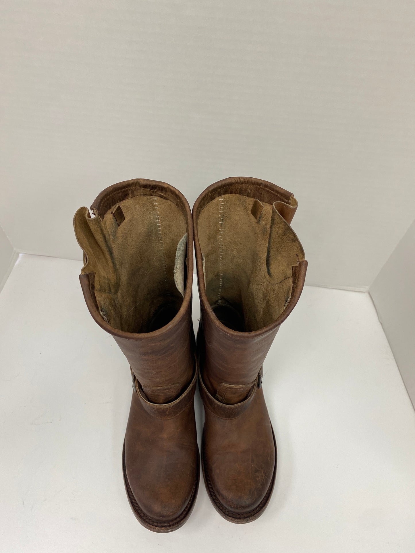 Grey Boots Ankle Heels Freebird, Size 6