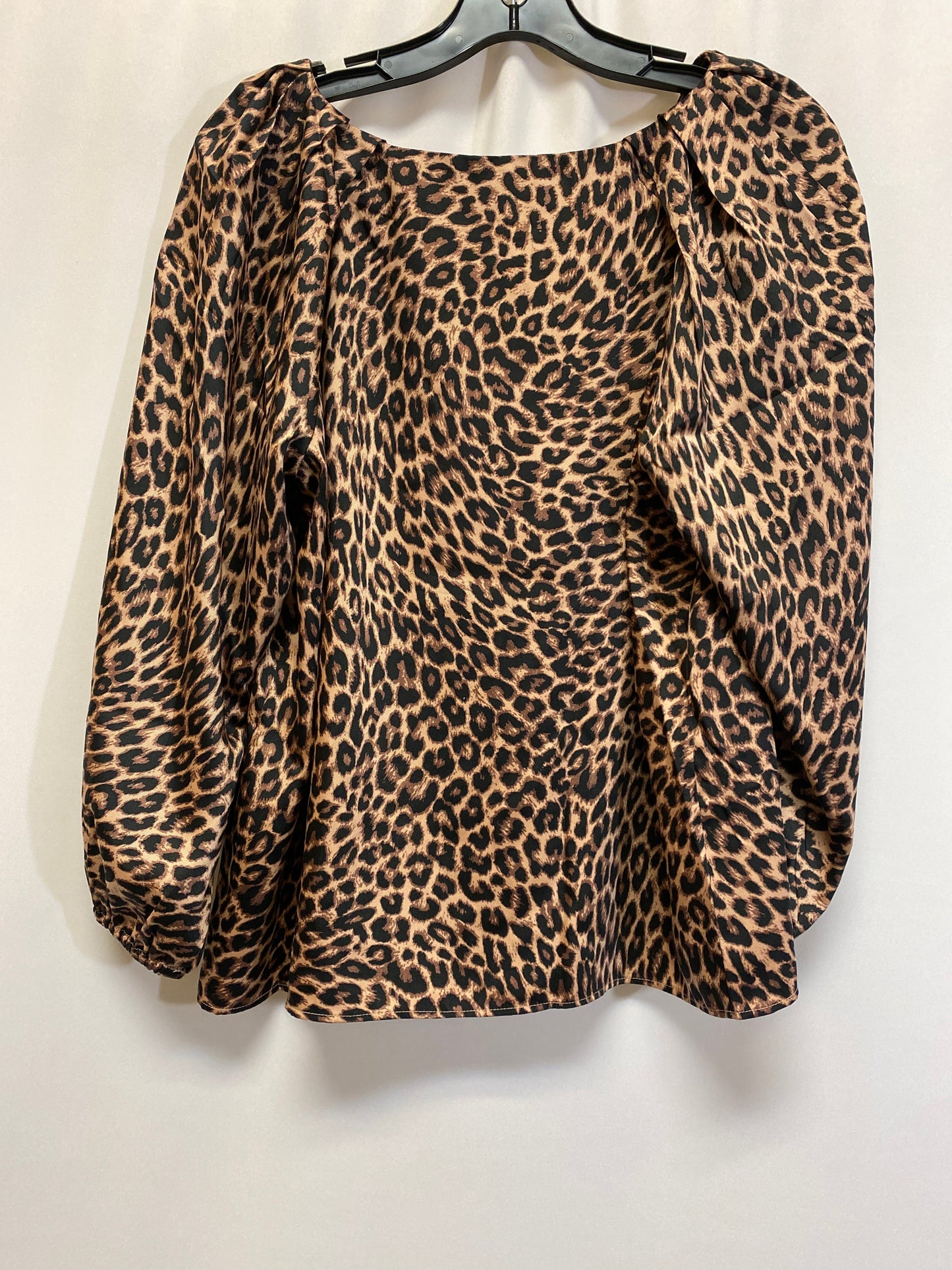 Animal Print Top Long Sleeve Loft, Size M