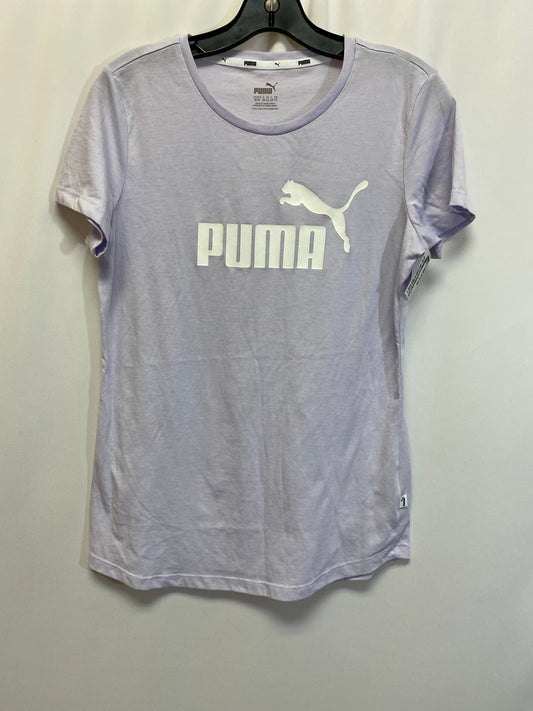 Purple Athletic Top Short Sleeve Puma, Size M