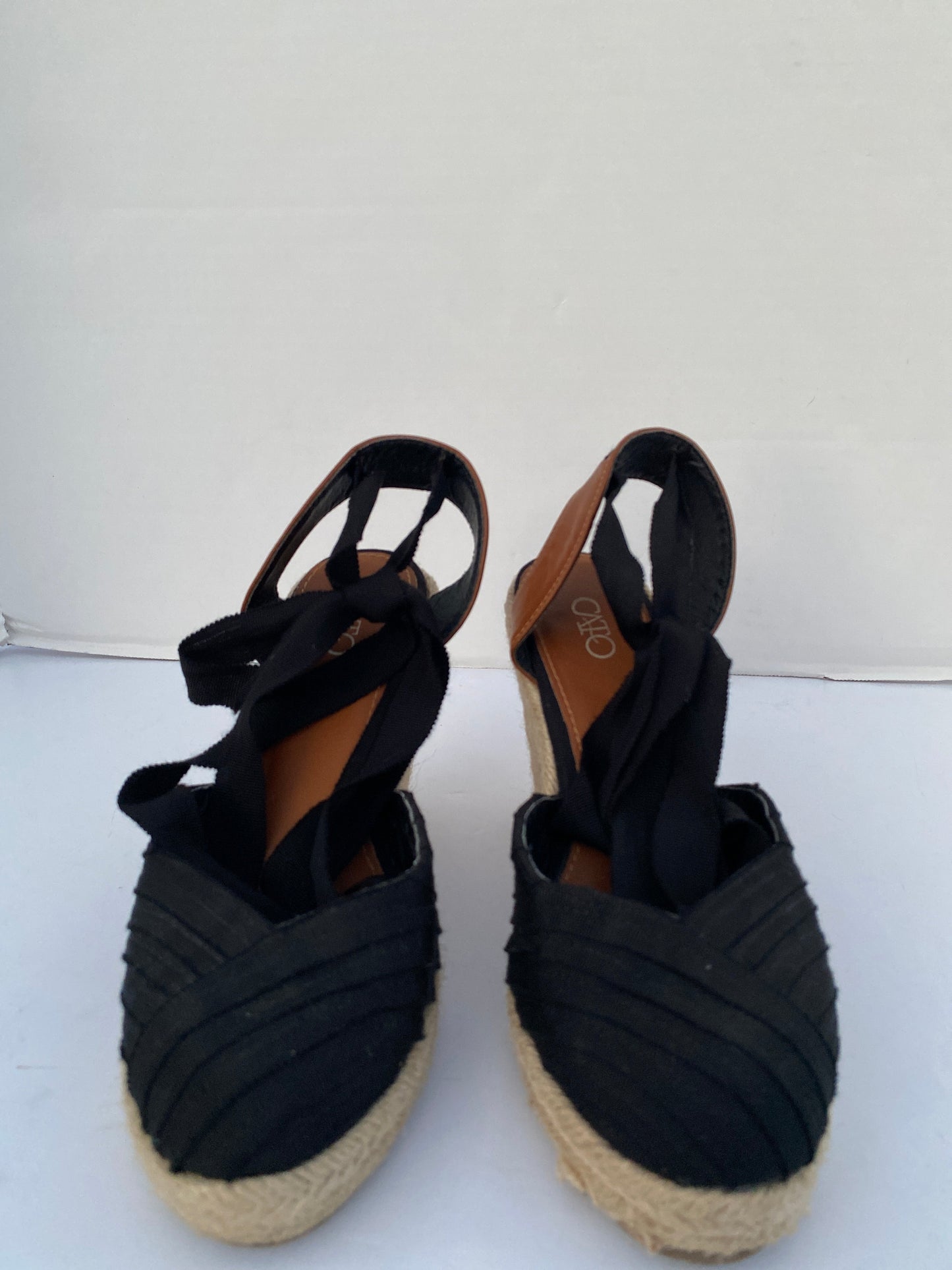 Black Shoes Heels Block Cato, Size 6