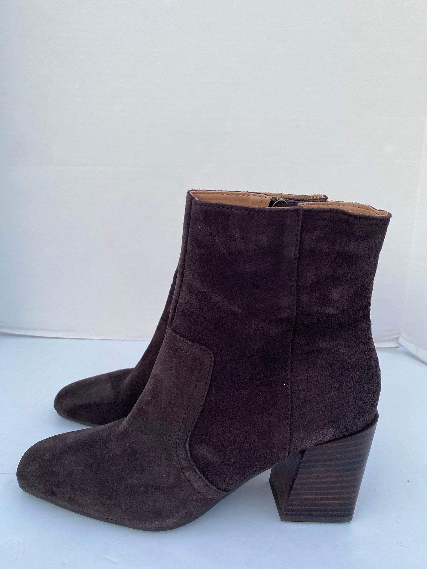 Grey Boots Ankle Heels Blondo, Size 7.5