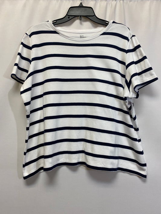 Navy Top Short Sleeve Kim Rogers, Size Petite   Xl