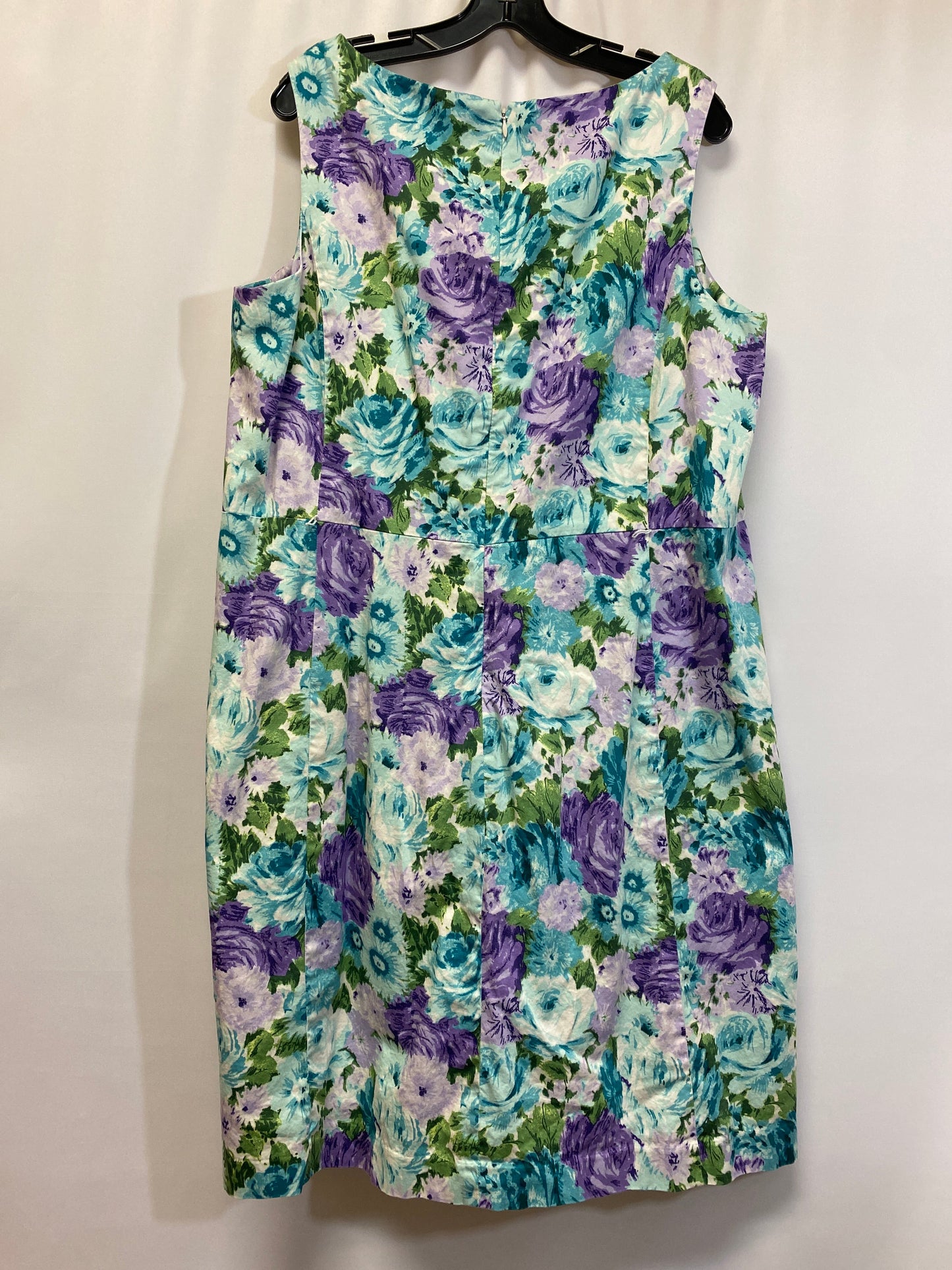 Purple Dress Casual Midi Talbots, Size 1x