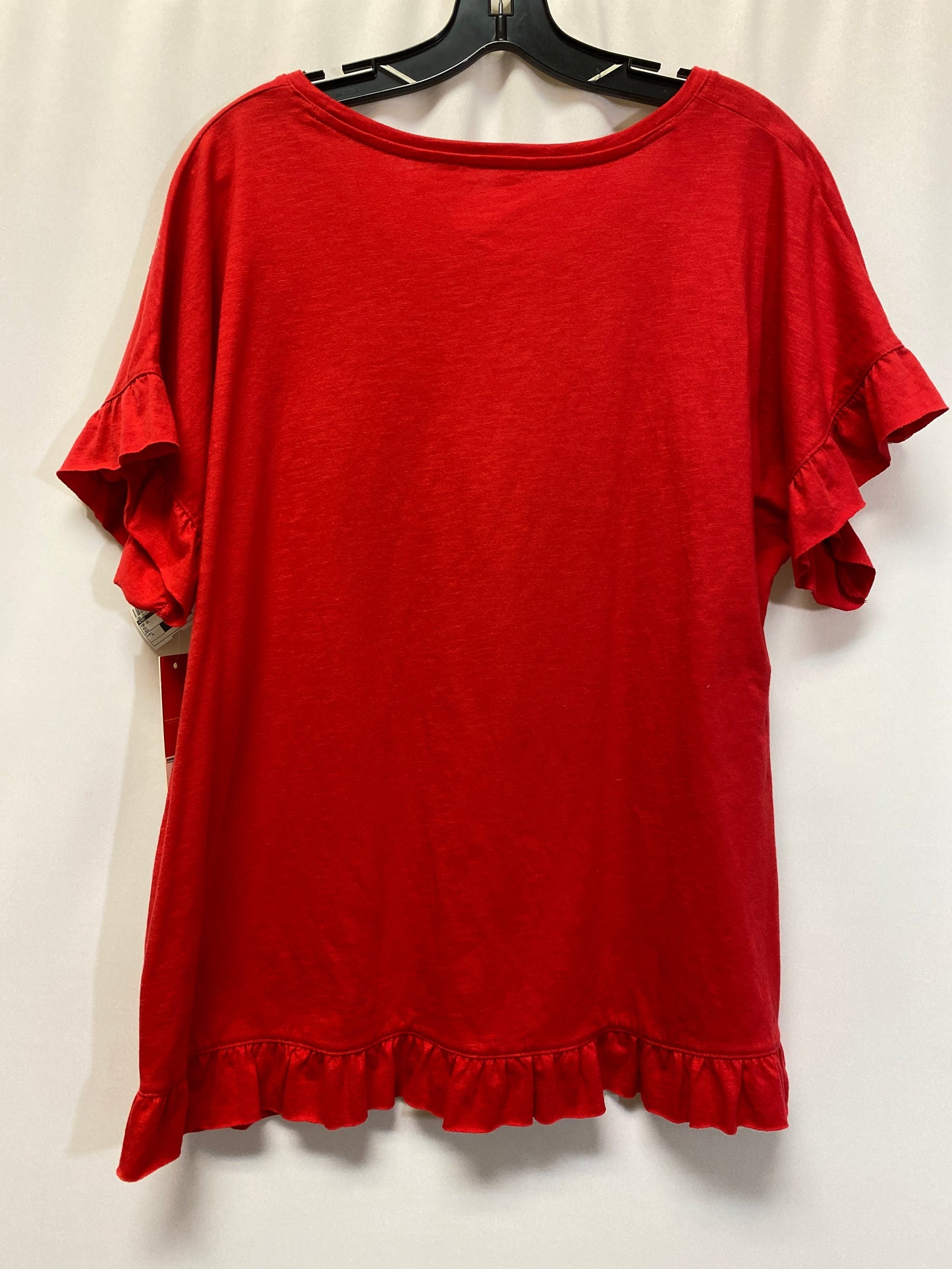 Red Top Short Sleeve Evri, Size L