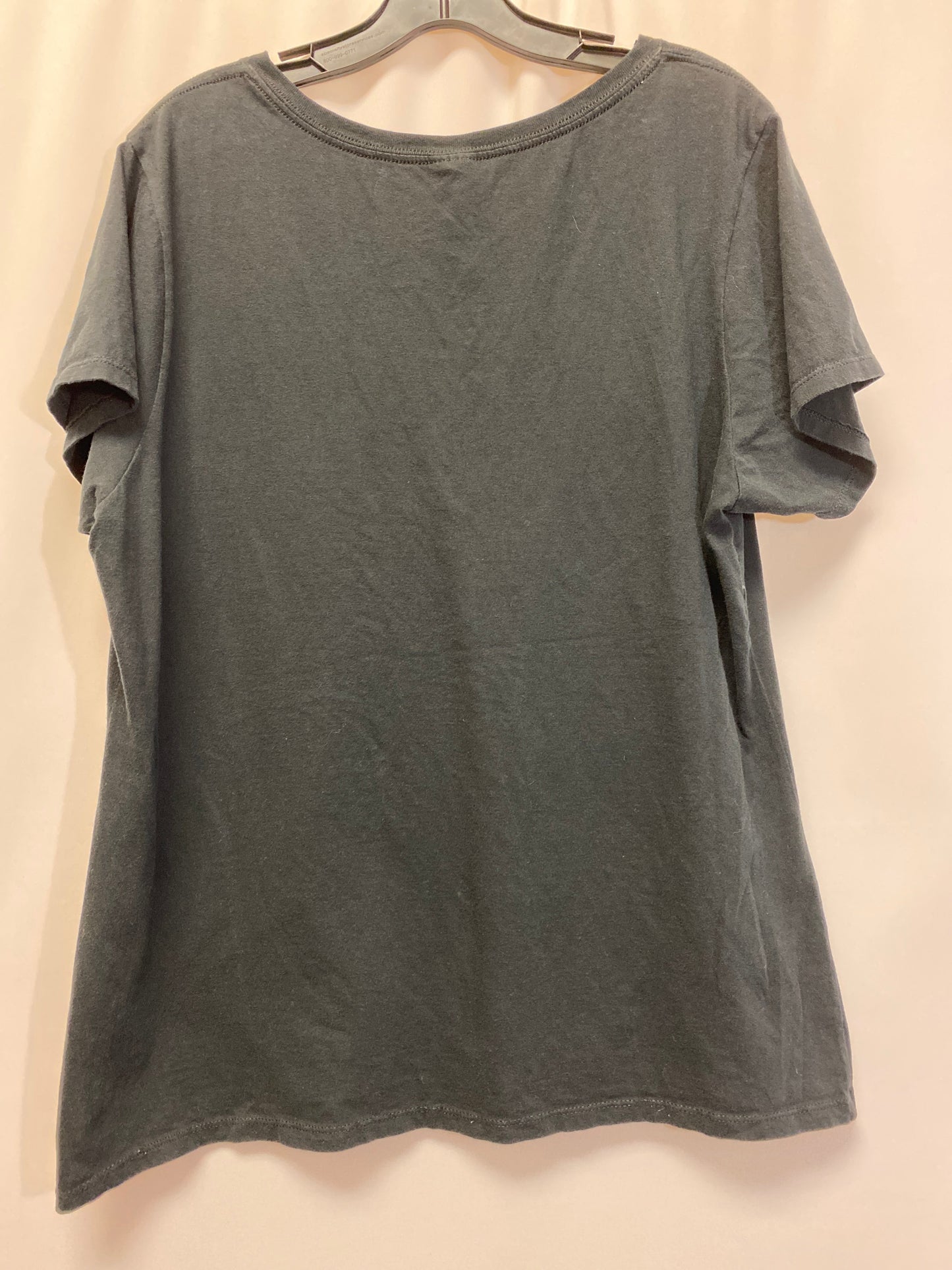 Black Top Short Sleeve Clothes Mentor, Size Xxl