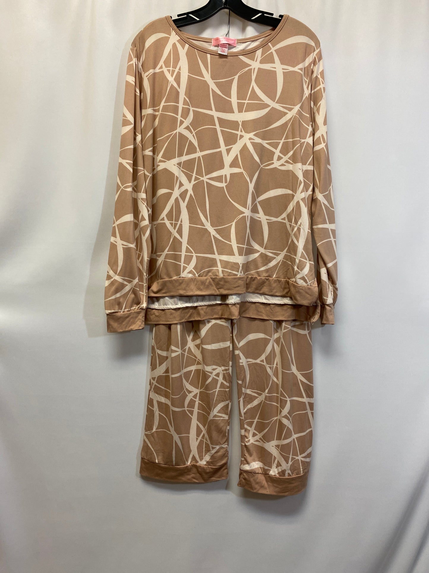 Tan Pajamas 2pc Christian Siriano, Size M