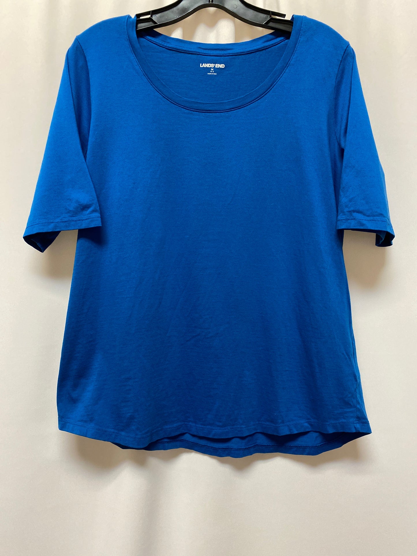 Blue Top Short Sleeve Lands End, Size M