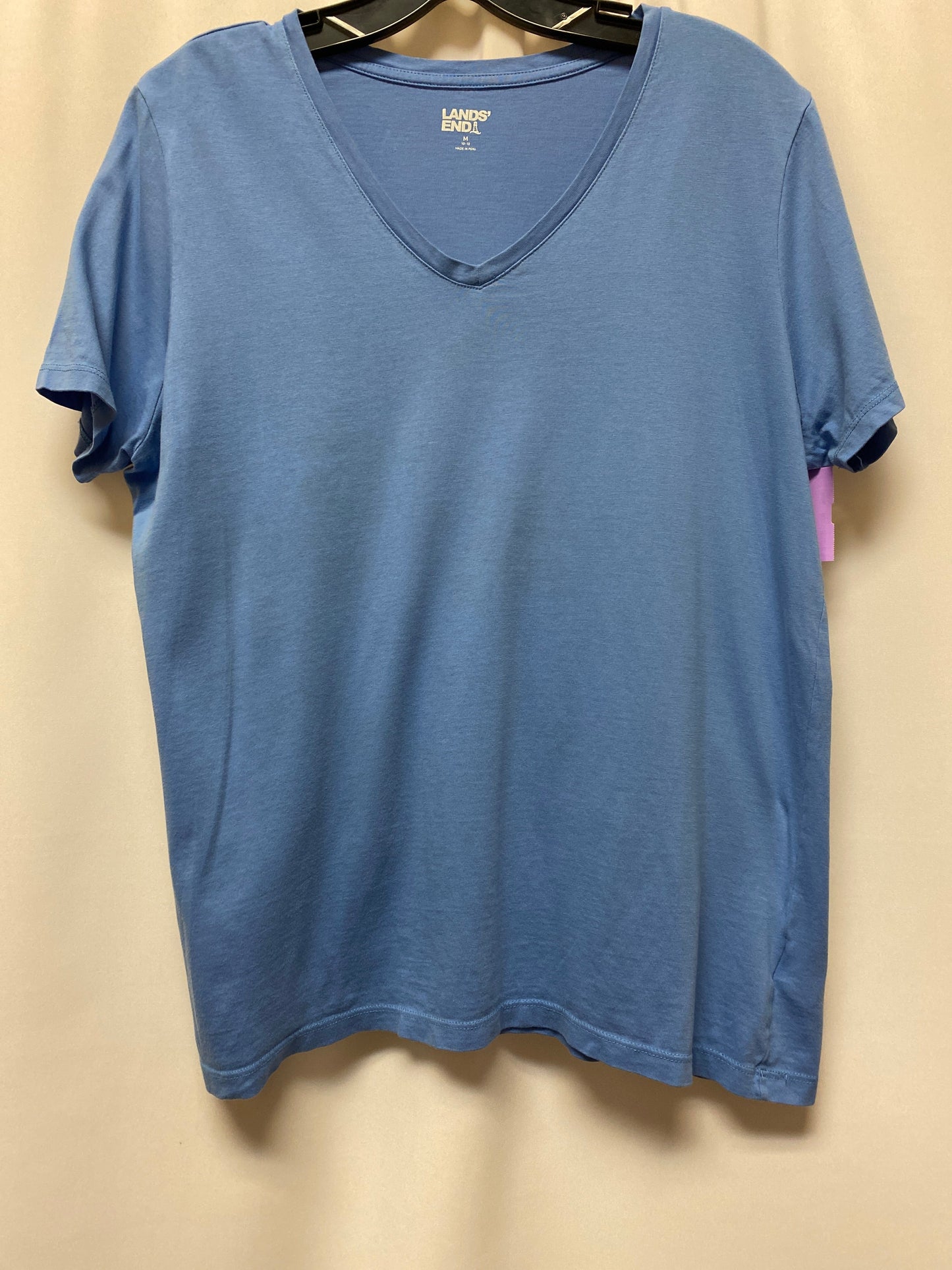 Blue Top Short Sleeve Lands End, Size M