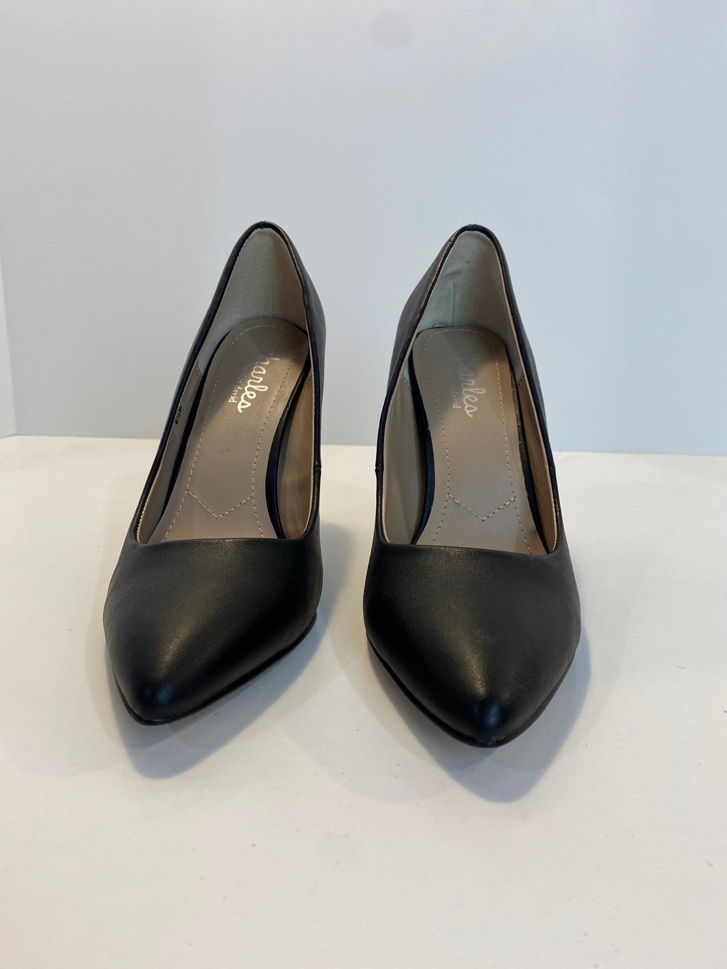 Black Shoes Heels Stiletto Charles David, Size 6.5