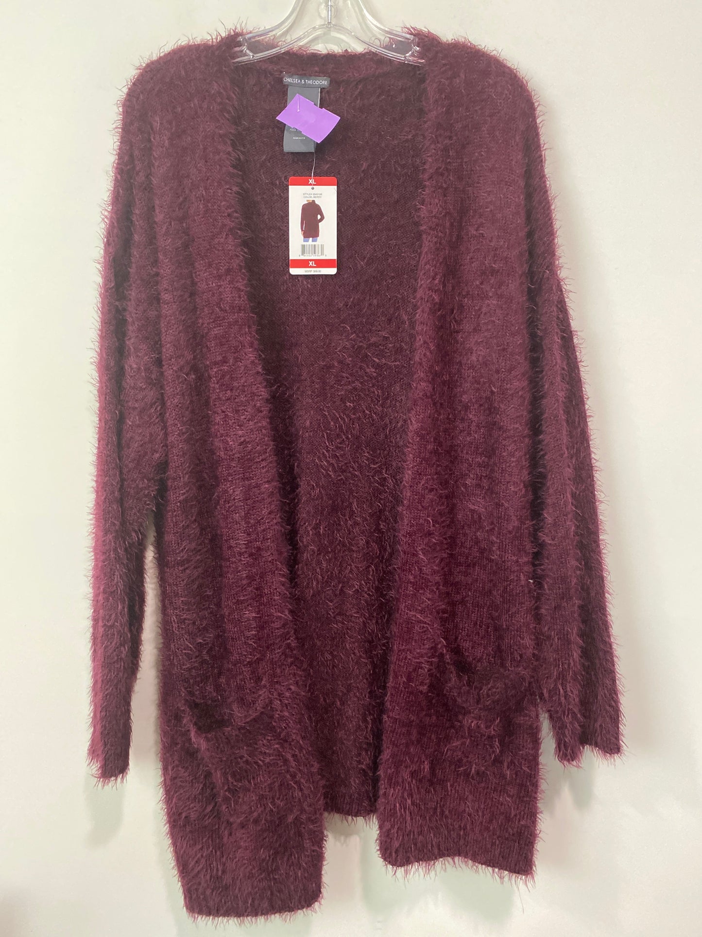 Purple Cardigan Chelsea And Theodore, Size Xl
