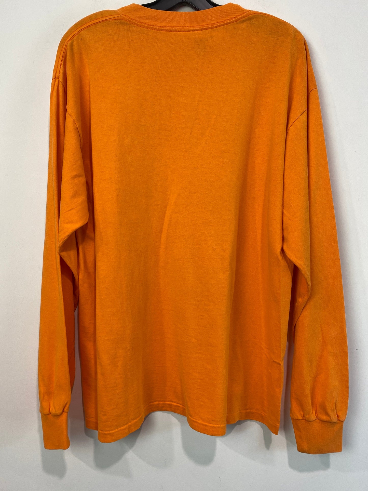 Orange Top Long Sleeve Clothes Mentor, Size L