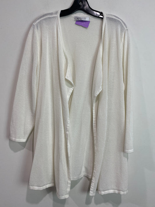 White Cardigan Kasper, Size 1x