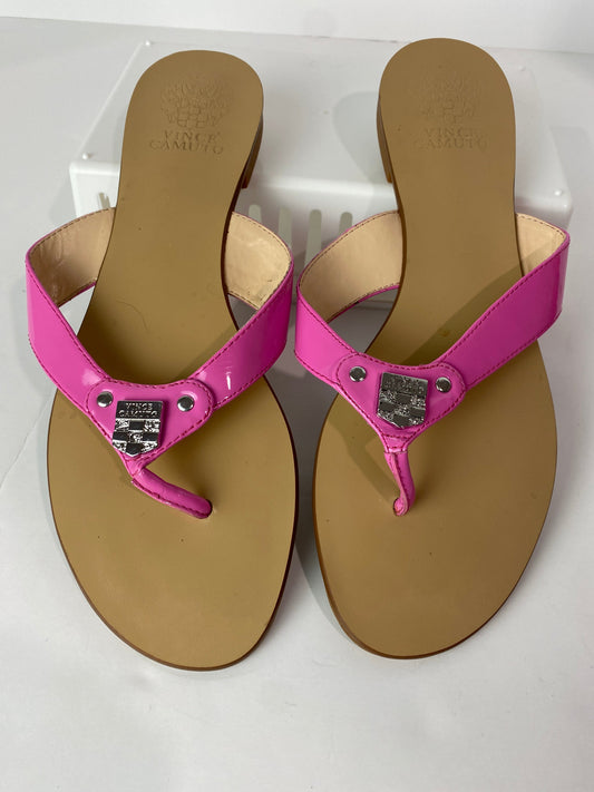 Pink Sandals Flats Vince Camuto, Size 10