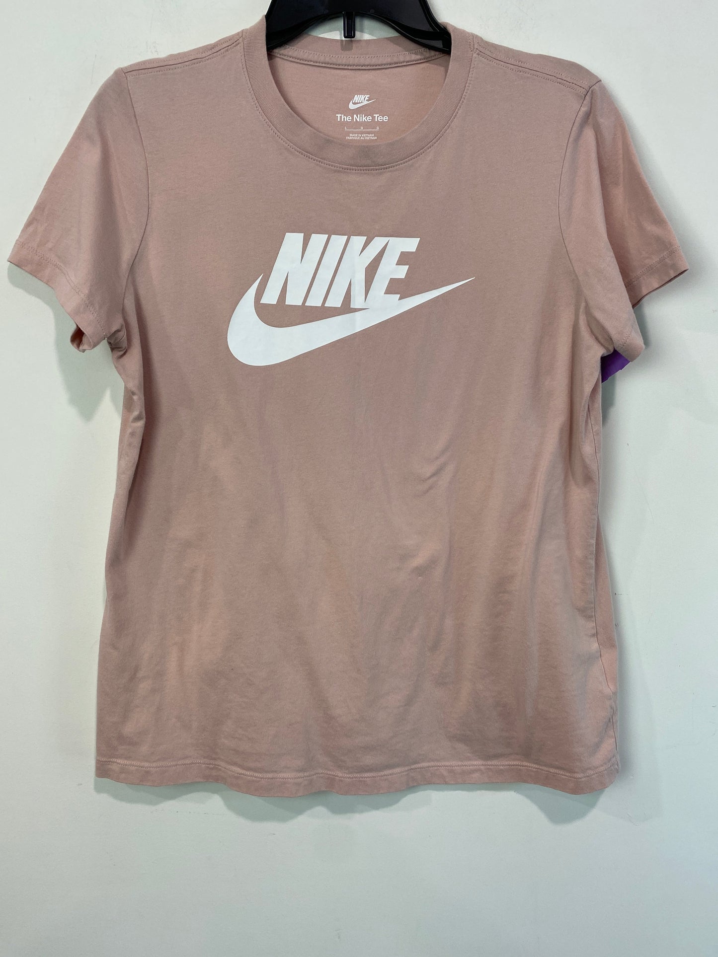 Pink Athletic Top Short Sleeve Nike, Size L