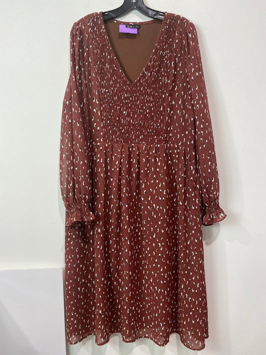 Brown Dress Casual Maxi Very J, Size 2x