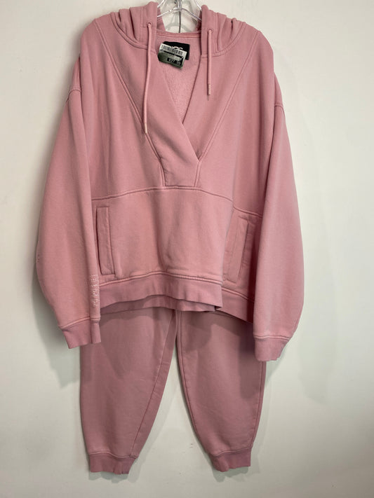 Pink Sweatshirt Hoodie Ugg, Size L