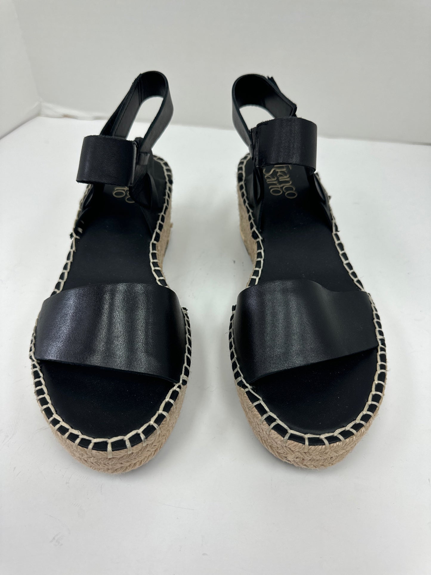 Black Sandals Flats Franco Sarto, Size 6.5