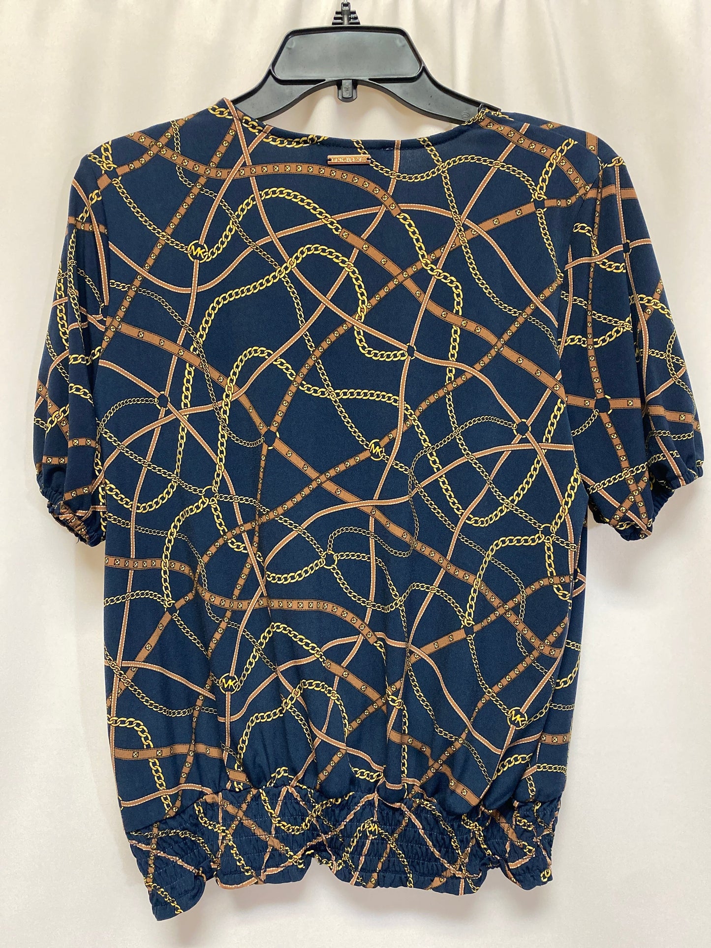 Navy Top Short Sleeve Michael By Michael Kors, Size L