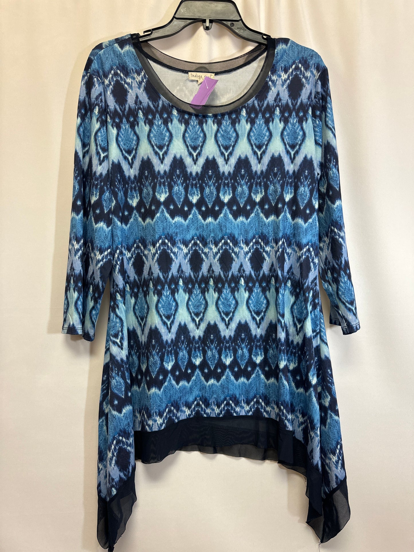 Blue Top Long Sleeve Indigo Soul, Size M