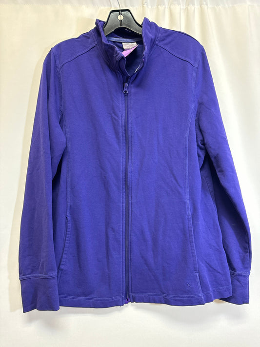 Purple Athletic Jacket Danskin Now, Size Xl