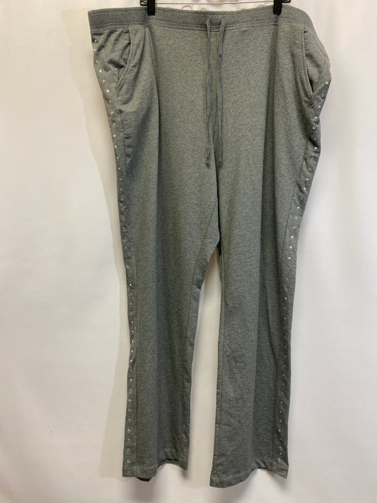 Grey Athletic Pants Jaclyn Smith, Size 3x