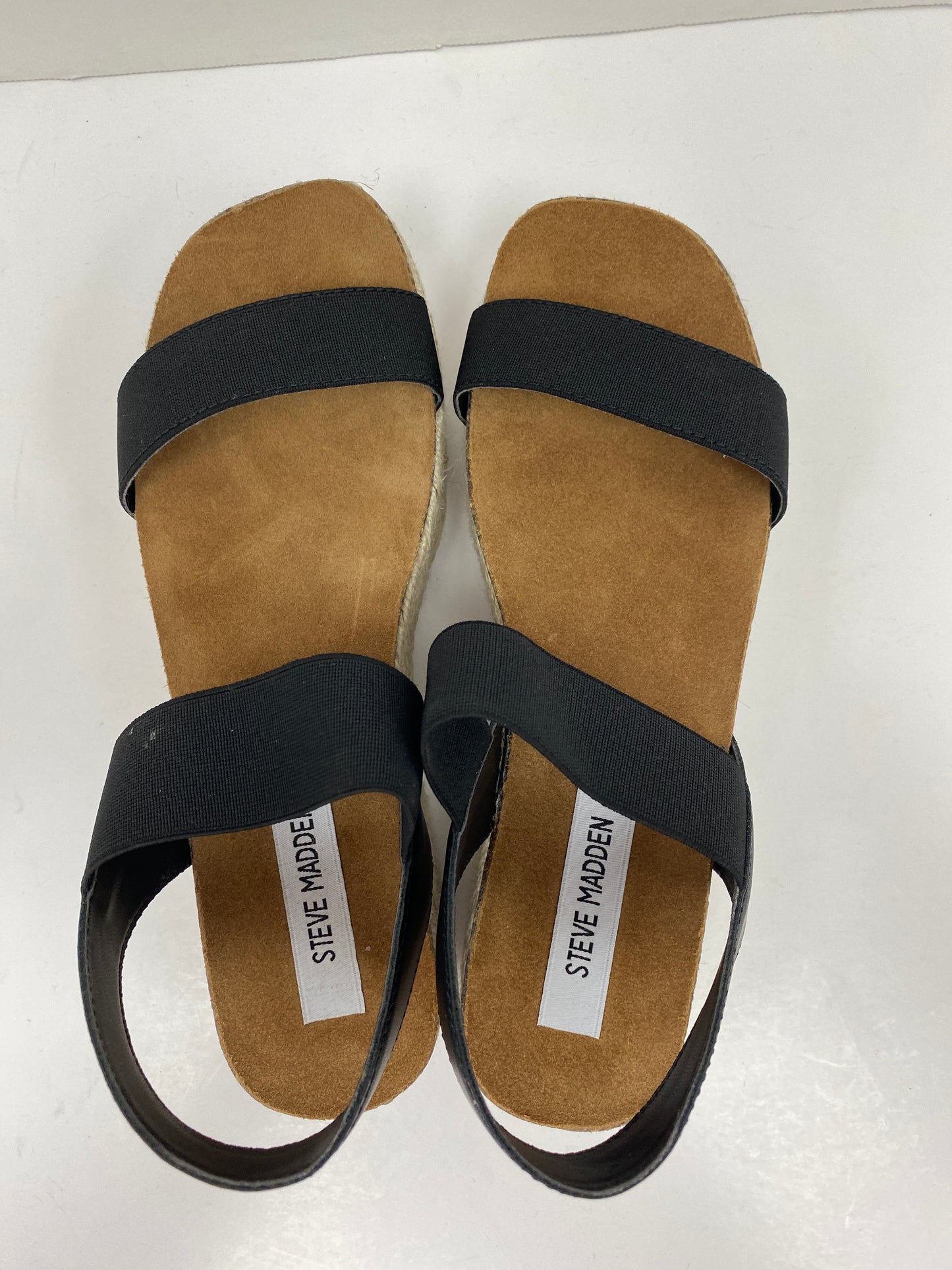 Black Sandals Flats Steve Madden, Size 8