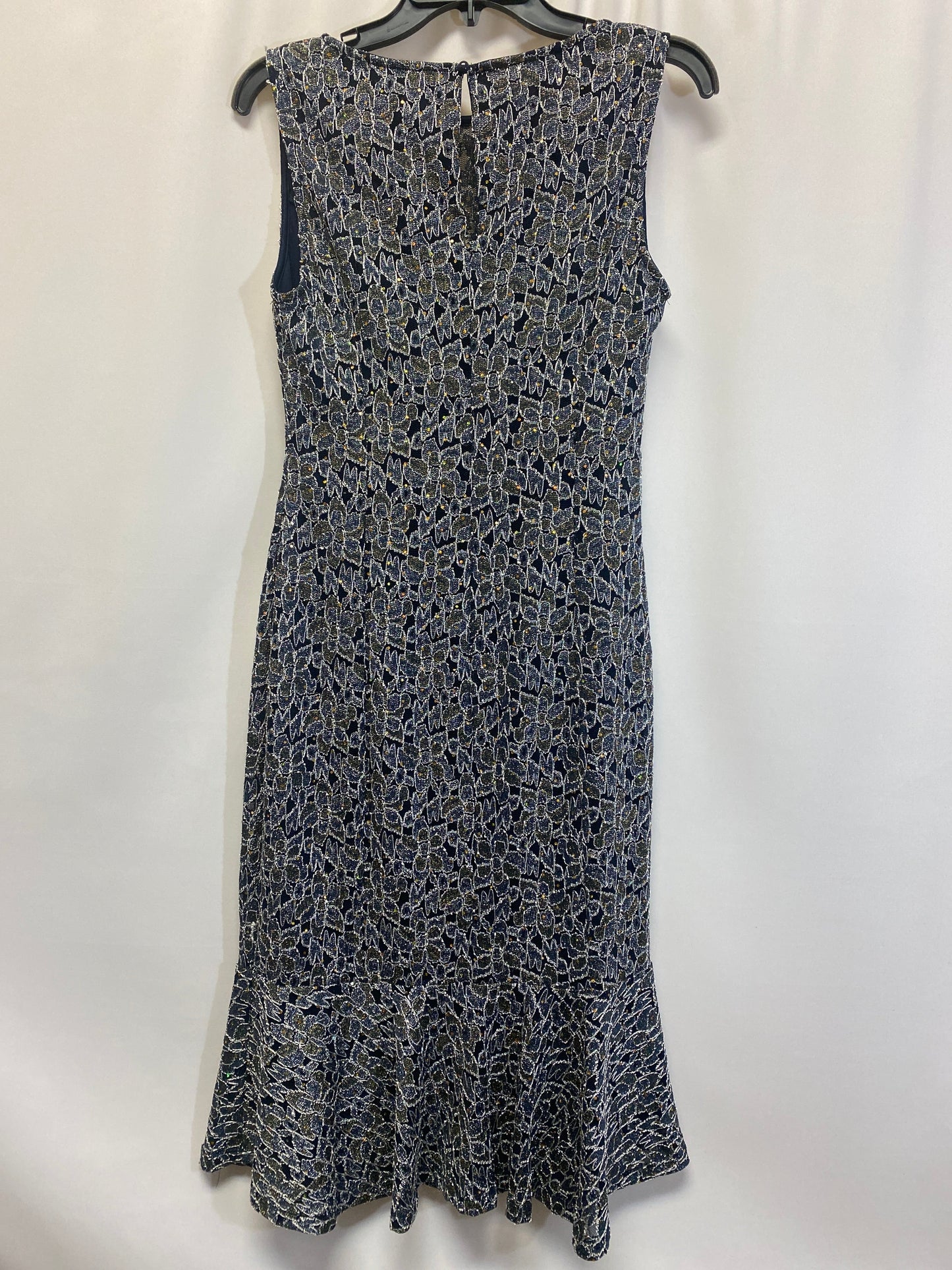 Navy Dress Casual Midi Clothes Mentor, Size S