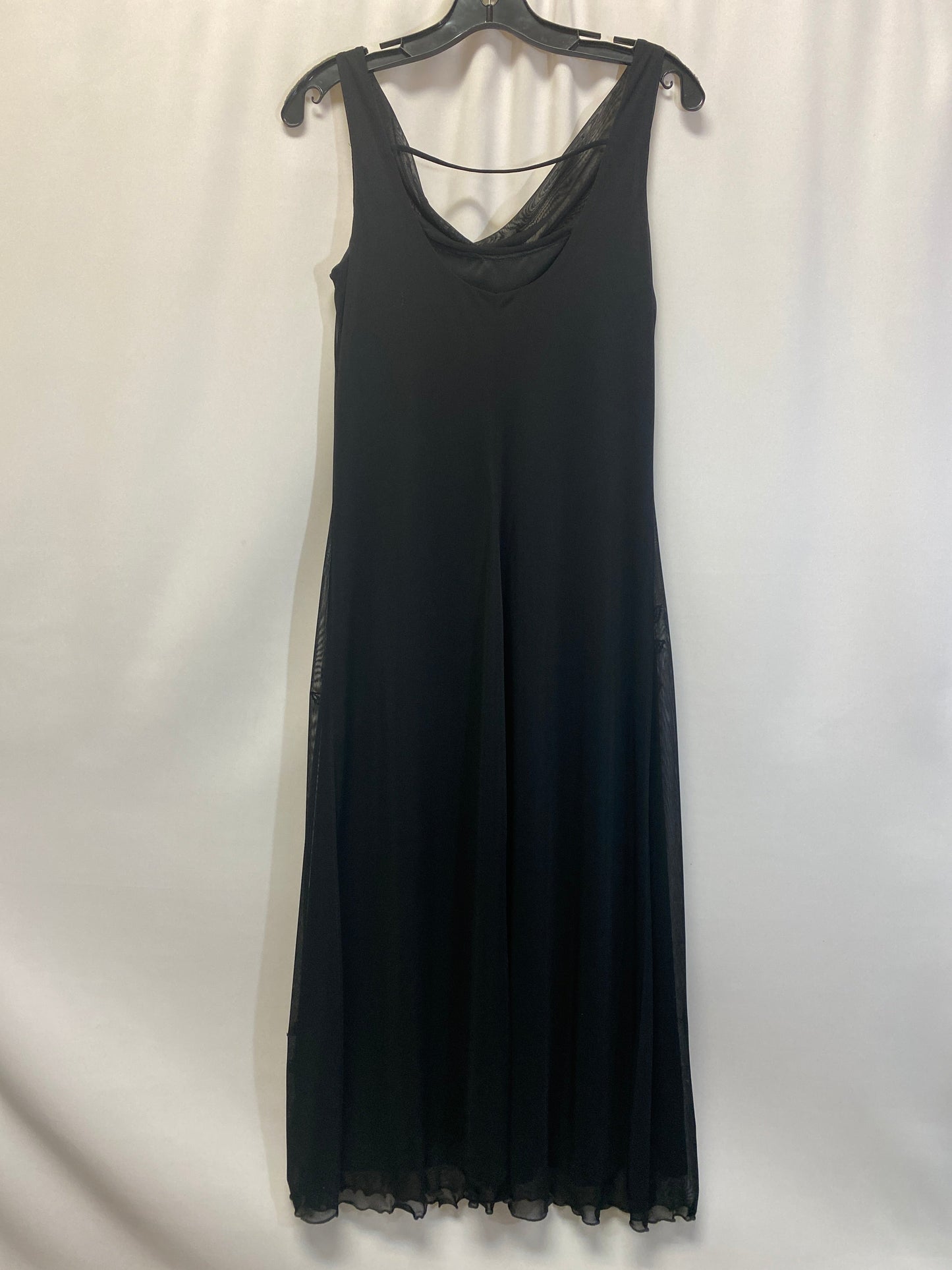 Black Dress Casual Maxi Agb, Size M