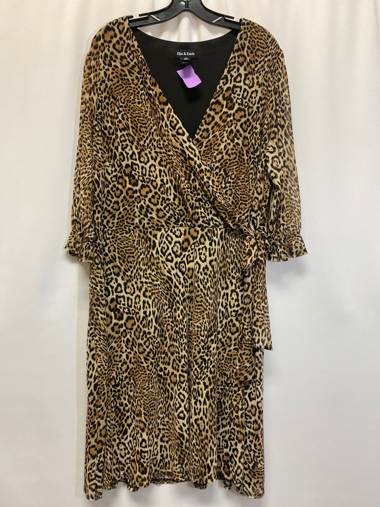 Animal Print Dress Casual Midi Clothes Mentor, Size 2x