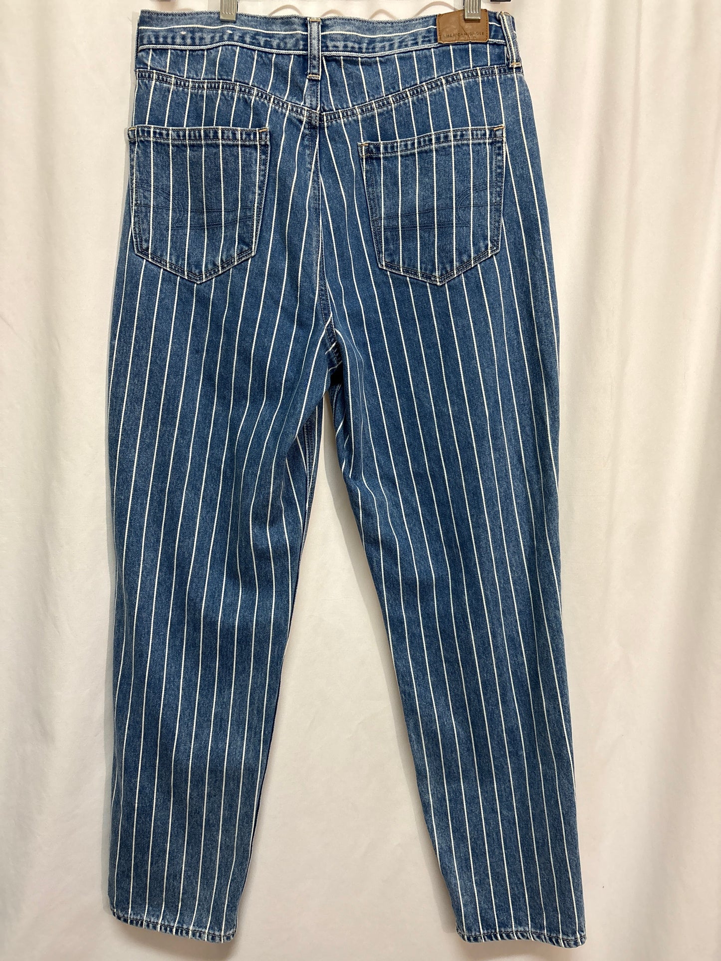 Jeans Straight By American Eagle In Blue, Size: 8