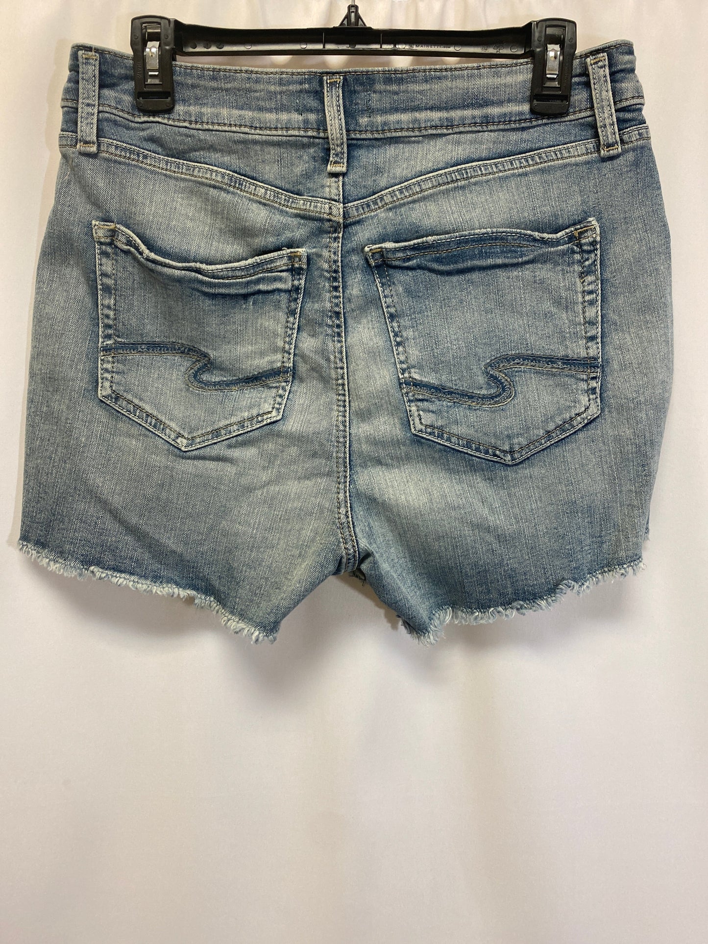 Blue Denim Shorts Silver, Size 12