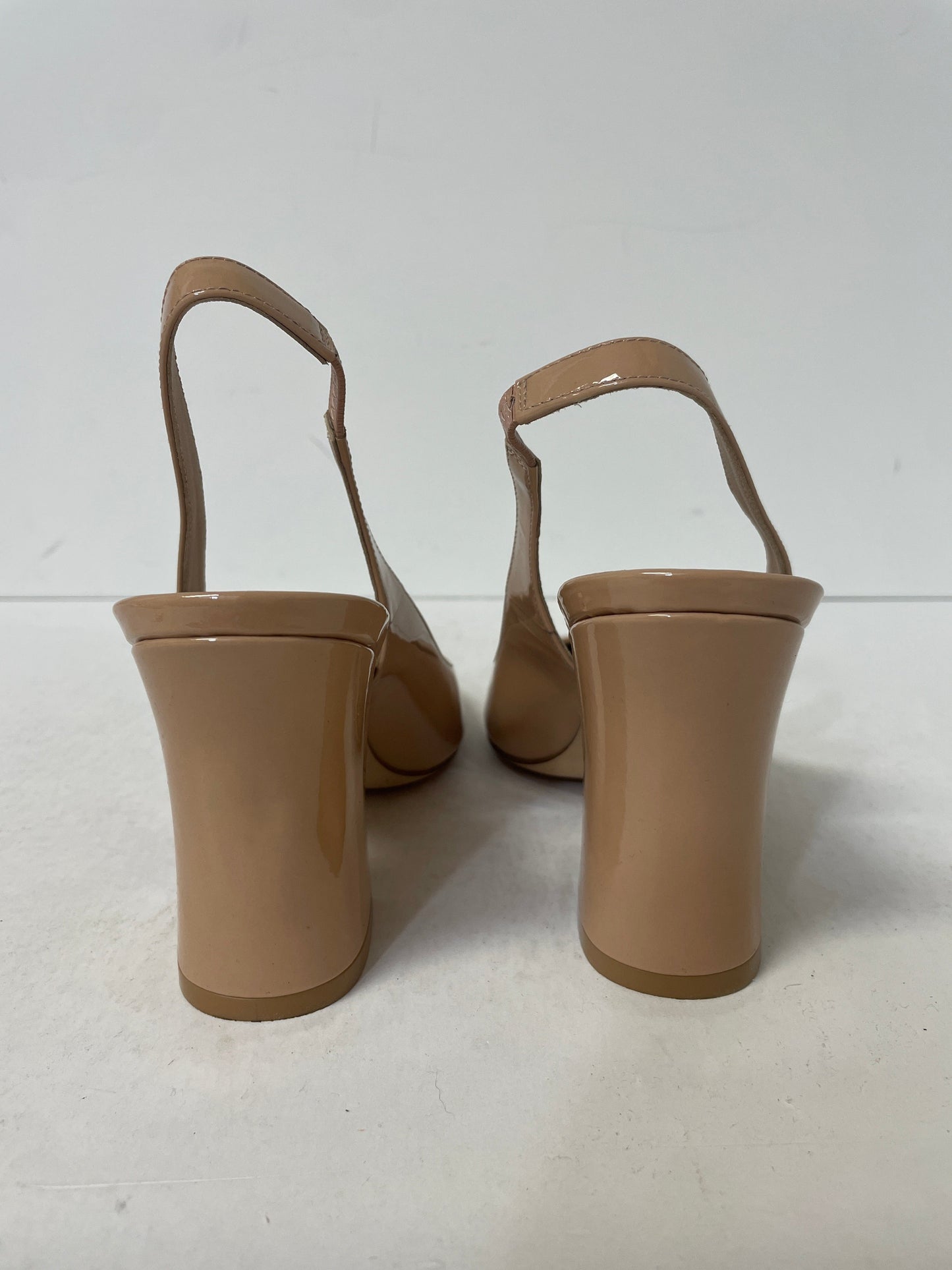 Tan Shoes Heels Block Stuart Weitzman, Size 8